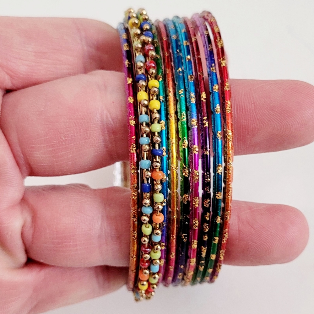 NWOT🌈Multicolored Bangles - Picture 2 of 4
